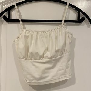 White tank top cropped